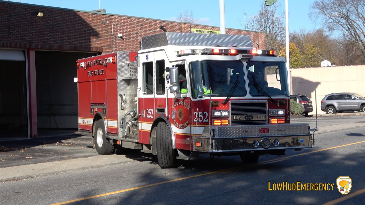 Lake Mohegan FD Ladder 35, Engine 252, & Rescue 32 Responding