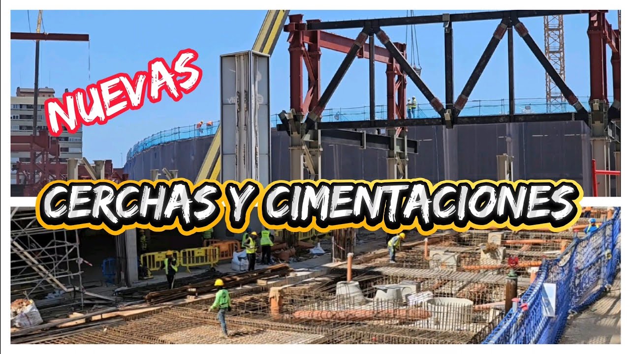 Obras en el Camp Nou a  25/06/24. El GOL NORTE ESTA TREMENDA.