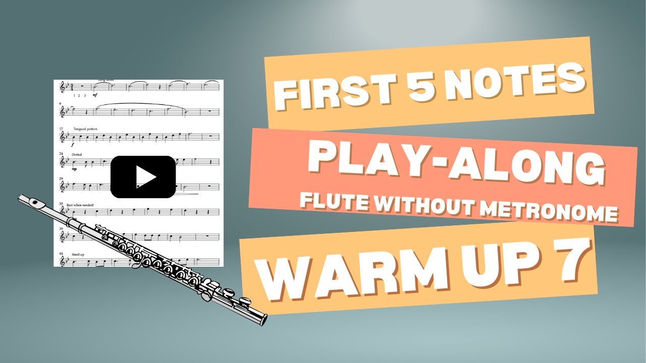 Flute Play-Along for Beginners  🌟 Warm Up No.7 without metronome!
