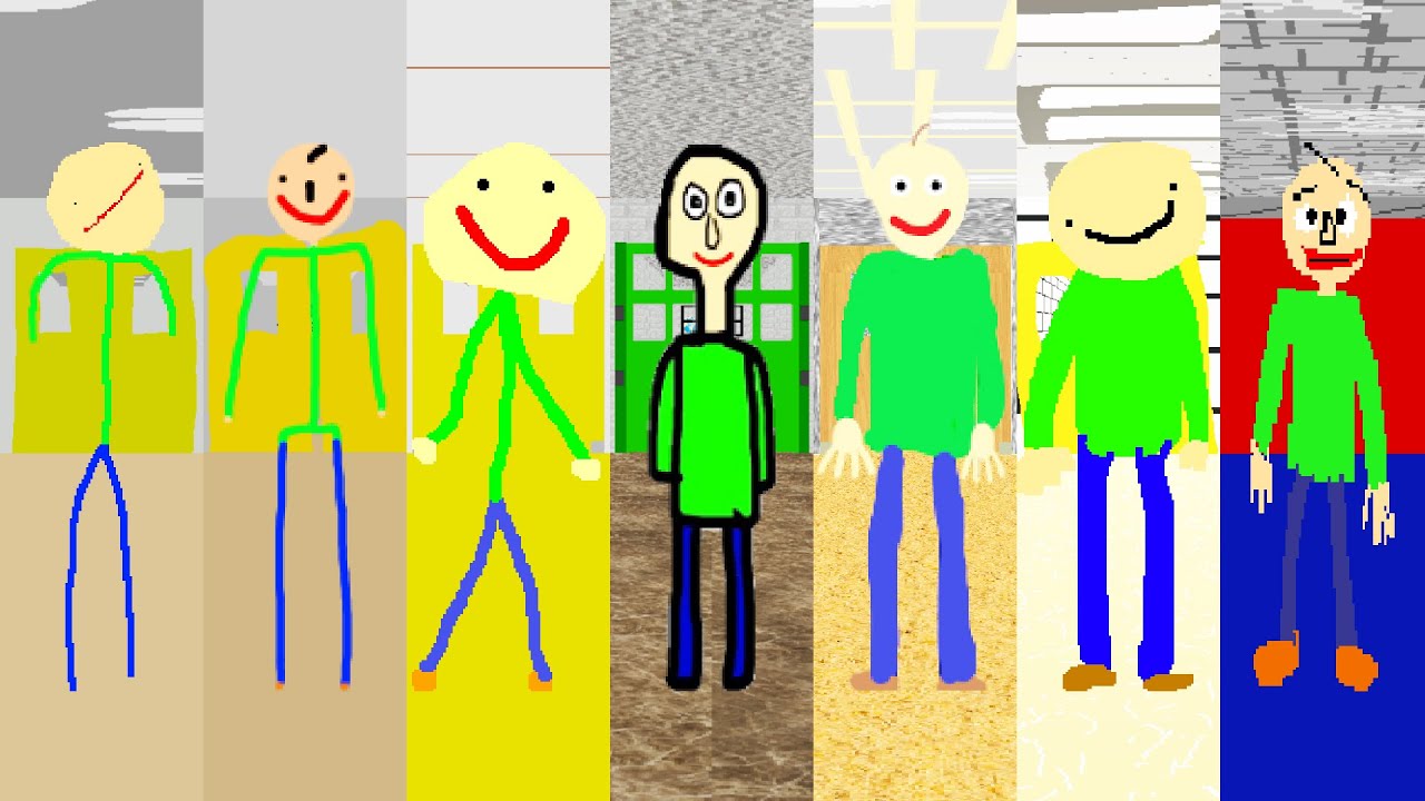 Evolution of Baldi's Graphics: Low Budget - All Perfect!