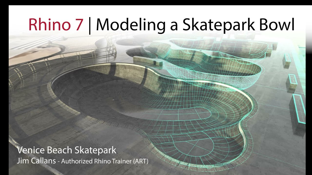 Rhino 7 - How to 3D Model a Skatepark Bowl - Venice Beach Skate Park Pool YouTube