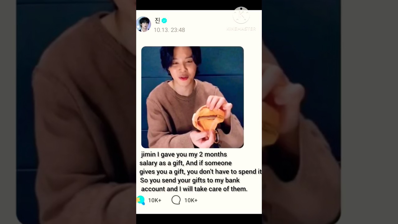 Jimin got 2 month salary from jin  🎁#jimin #jiminday #btsshorts #btsjm @BTS