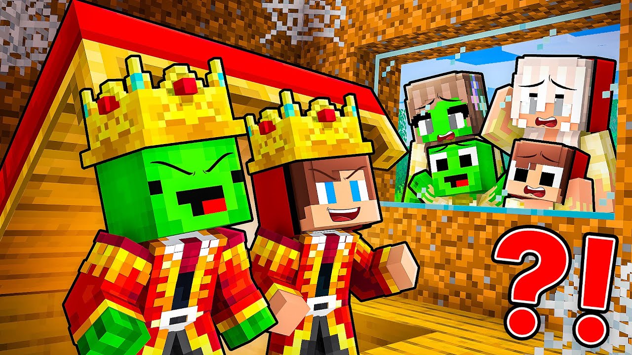 JJ and Mikey Became KINGS And Hid It From POOR Families in Minecraft - Maizen