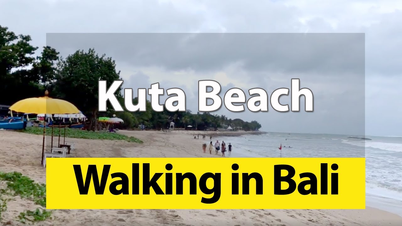 Kuta Beach Walking Tour, Bali, Indonesia | Walking in Bali