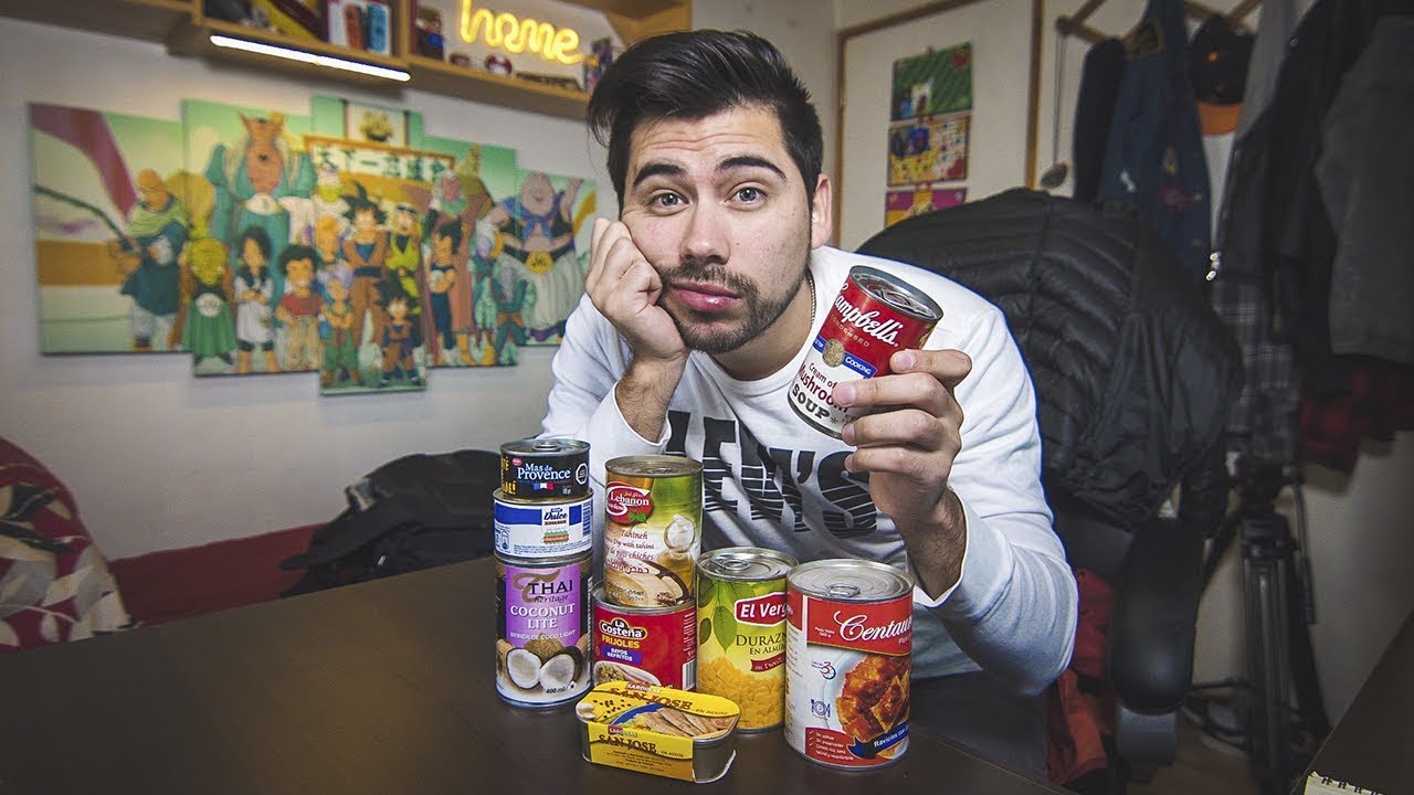 24 HORAS COMIENDO COMIDA ENLATADA
