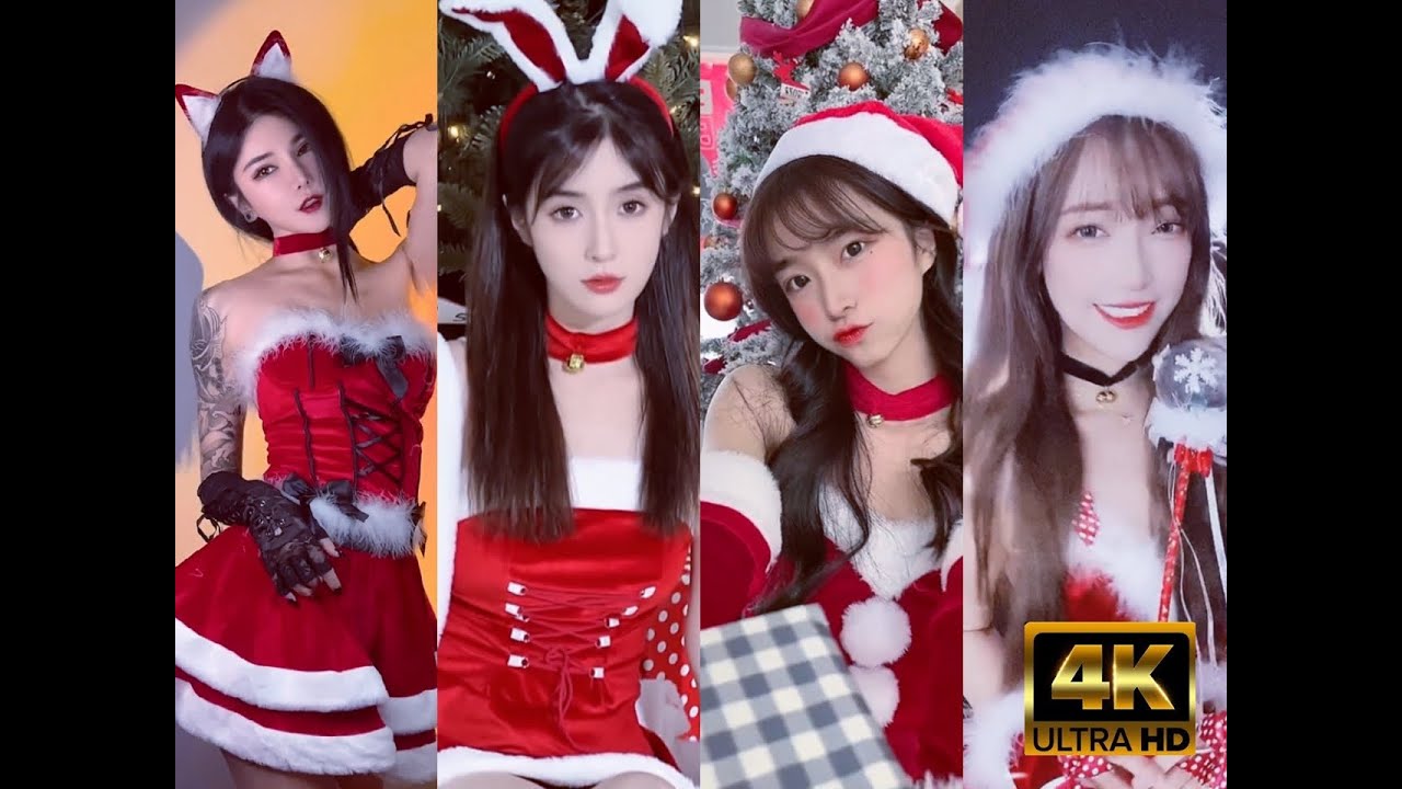 【4K】|Tiktok DouYin 圣诞变装! 点击领取你的圣诞兔| Do you like this kind of Christmas bunny?