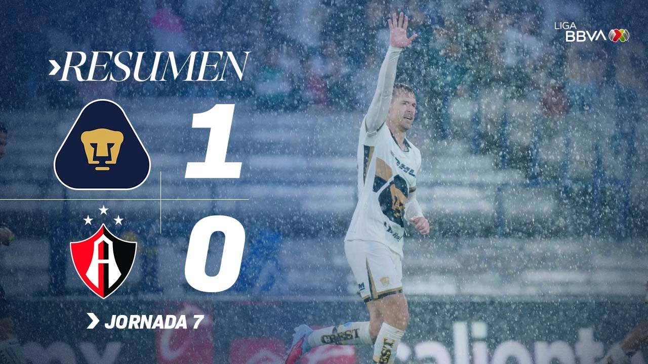 PUMAS 1-0 ATLAS J7 | ¡Ramsey se estrena en C.U. y le da el triunfo a su equipo! | Apertura 2025