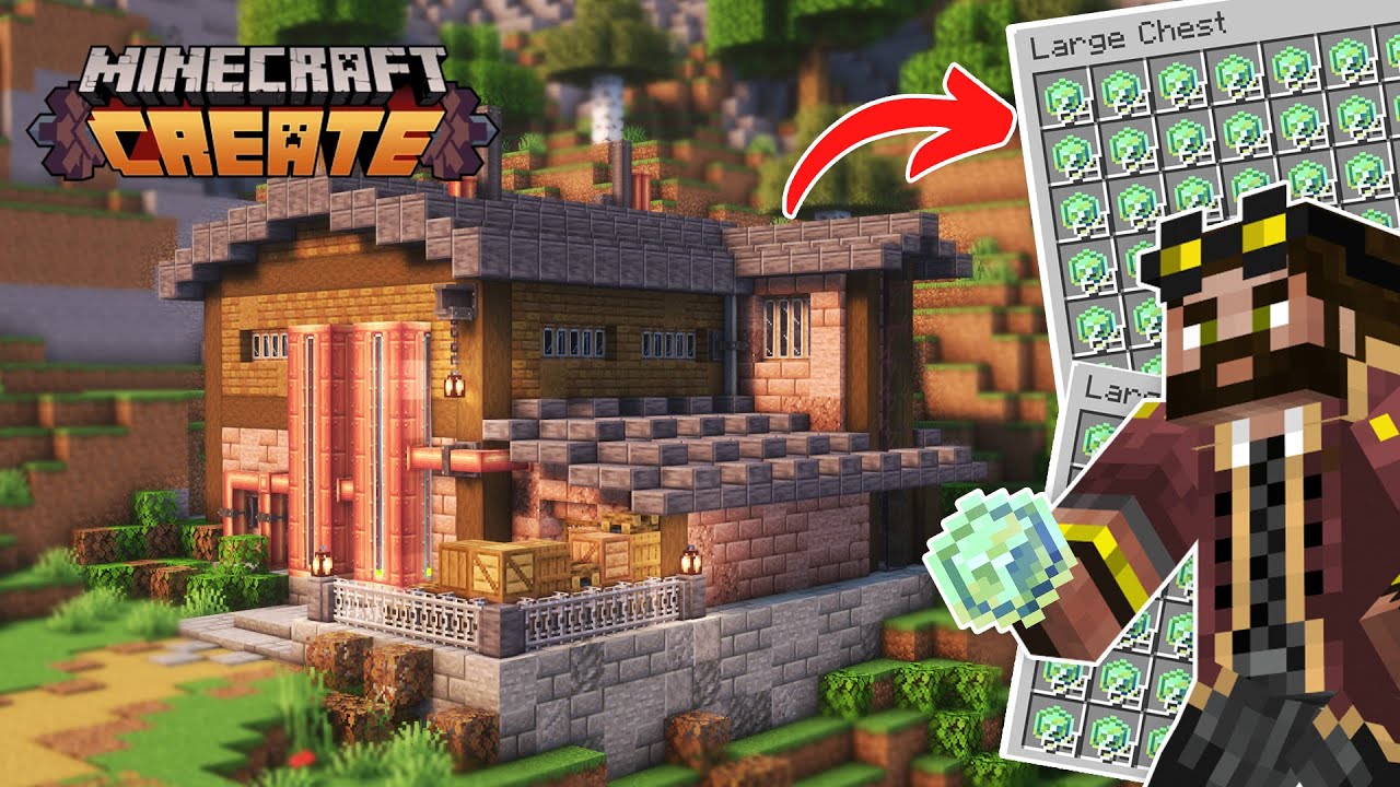 I built a COMPACT MOB FARM in minecraft create mod