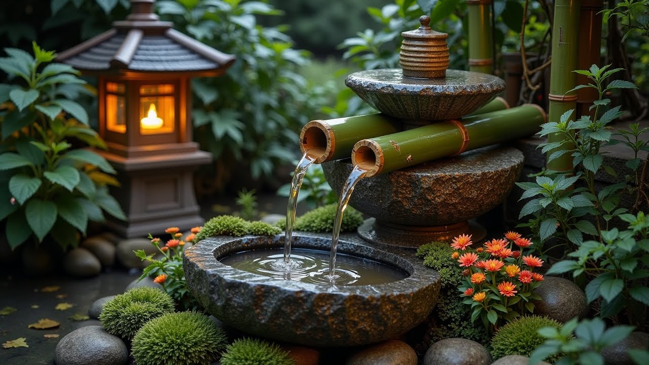 Healing Music for the Soul 🌿 Bamboo Water Sounds to Stop Overthinking, Stress Reliez