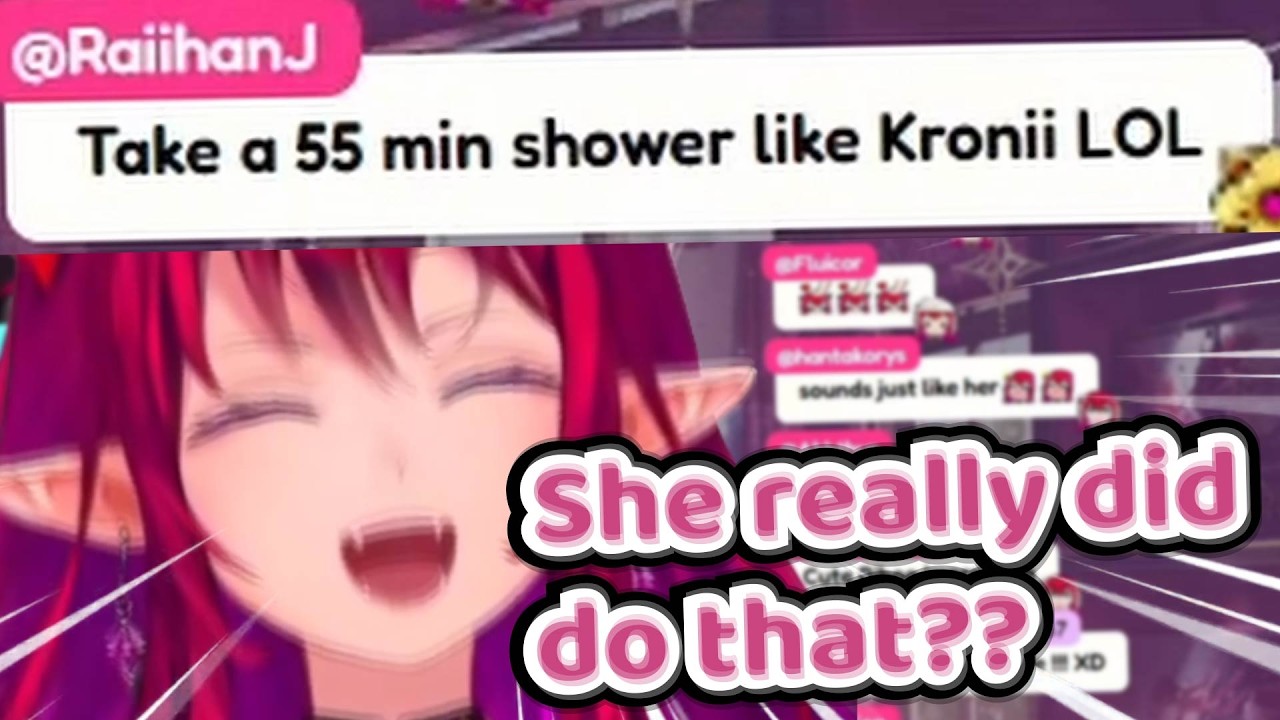 Irys Heard About How Kronii Took a 55 MINUTES of Shower WHILE STILL STREAMING With Everyone