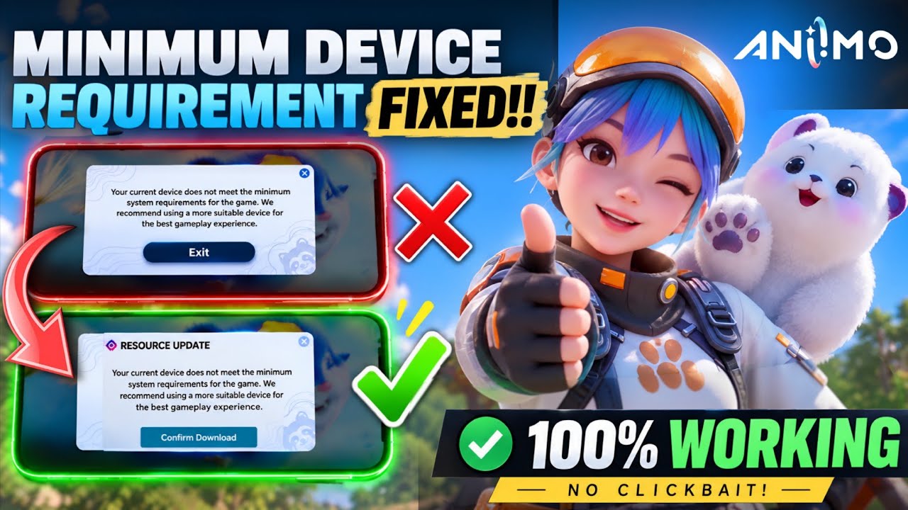 ANIIMO Mobile NOT SUPPORTED? 😱 Minimum Requirement FIXED! 100% Working Trick 🔥