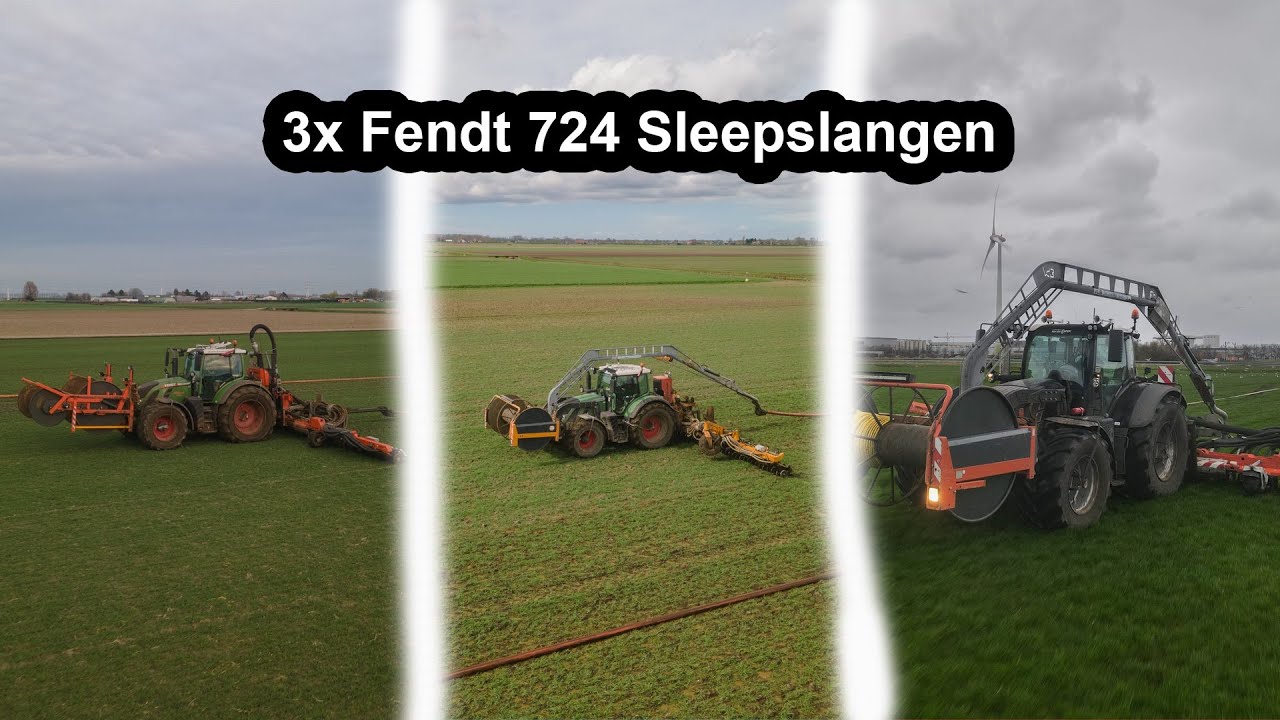 Sleepslangen | 5x Fendt 724 + John Deere 6155r | Loonbedrijf van der Spek