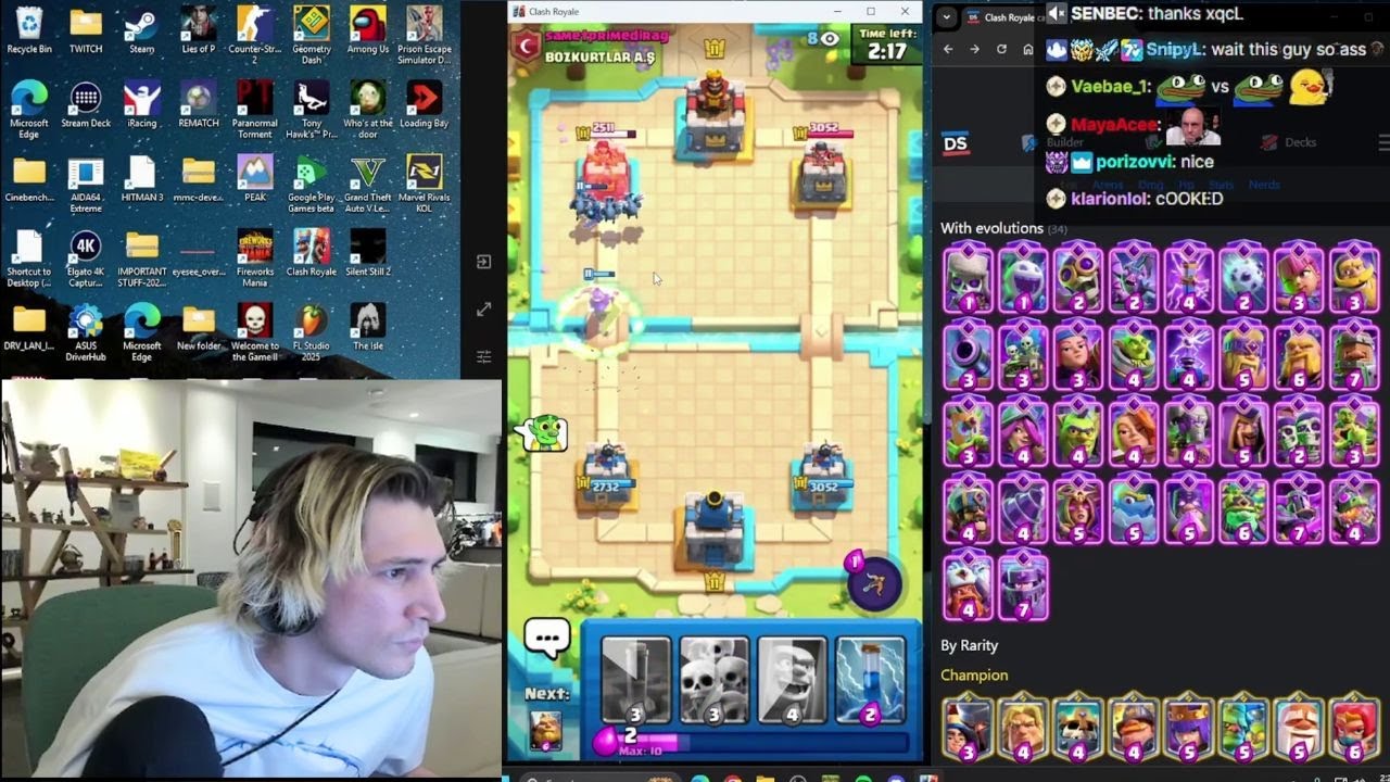 xQc plays Clash Royale - Part 5