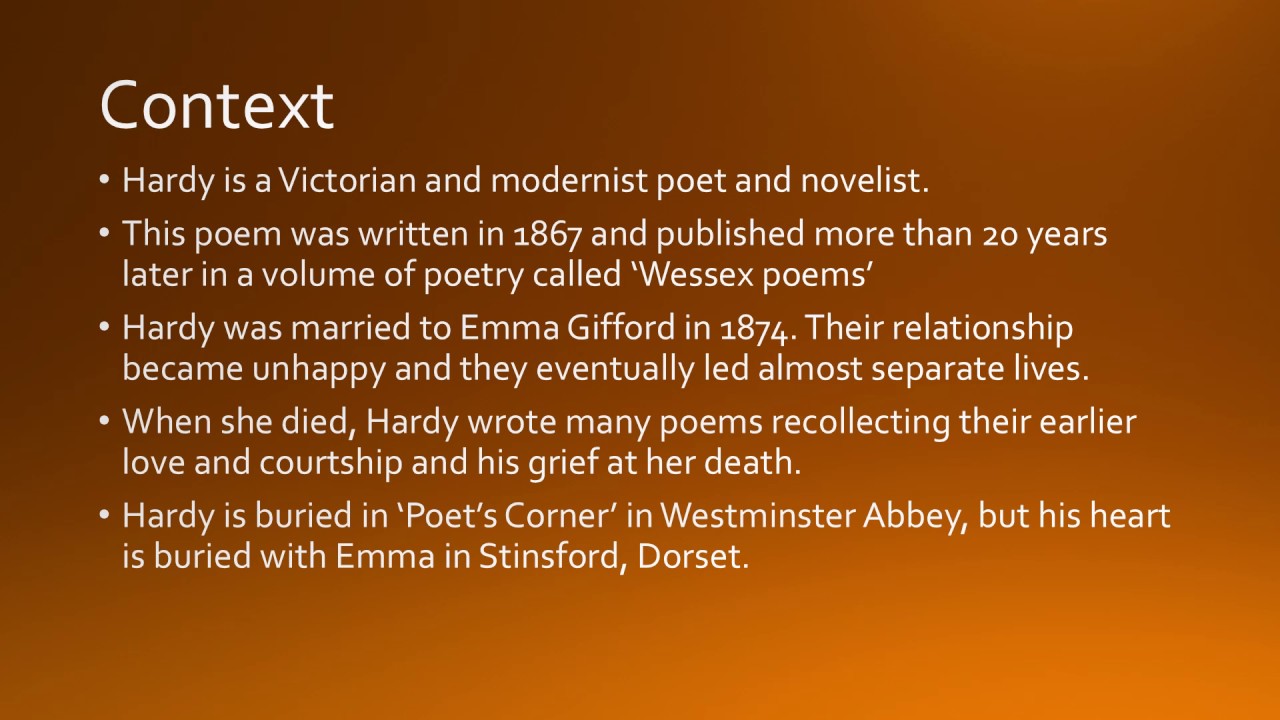 Neutral Tones by Thomas Hardy (GCSE analysis)