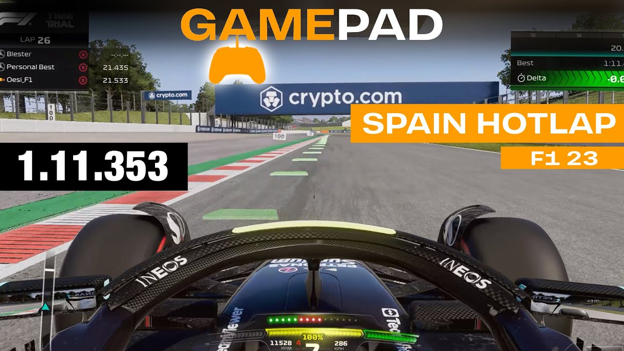 F1 23 Spain Hotlap on Controller | 1.11.353