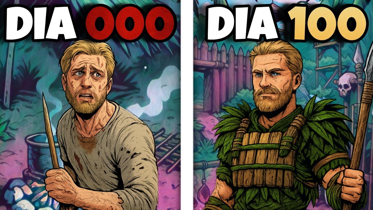 Como um Especialista em Jogos de Sobrevivência Joga Green Hell por 100 DIAS -  O Filme 