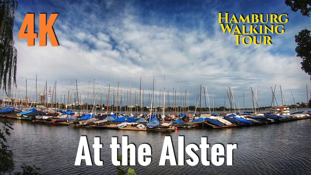 At the Alster 4K60 UHD - Hamburg Walking Tour