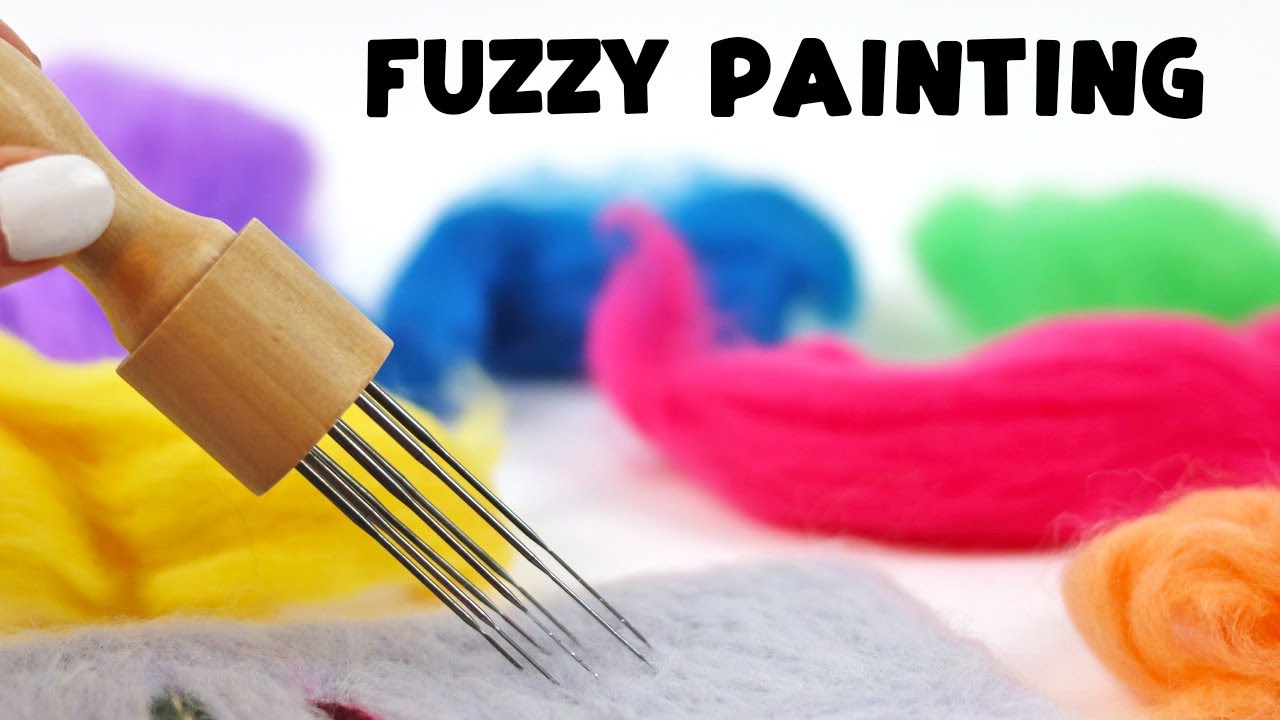Super Satisfying WOOL Painting *Needle Felted Art*