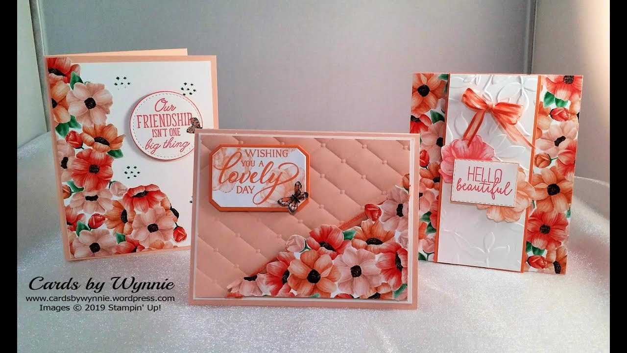 Painted Seasons - 3 Cards from One 6 x 6 Panel of DSP