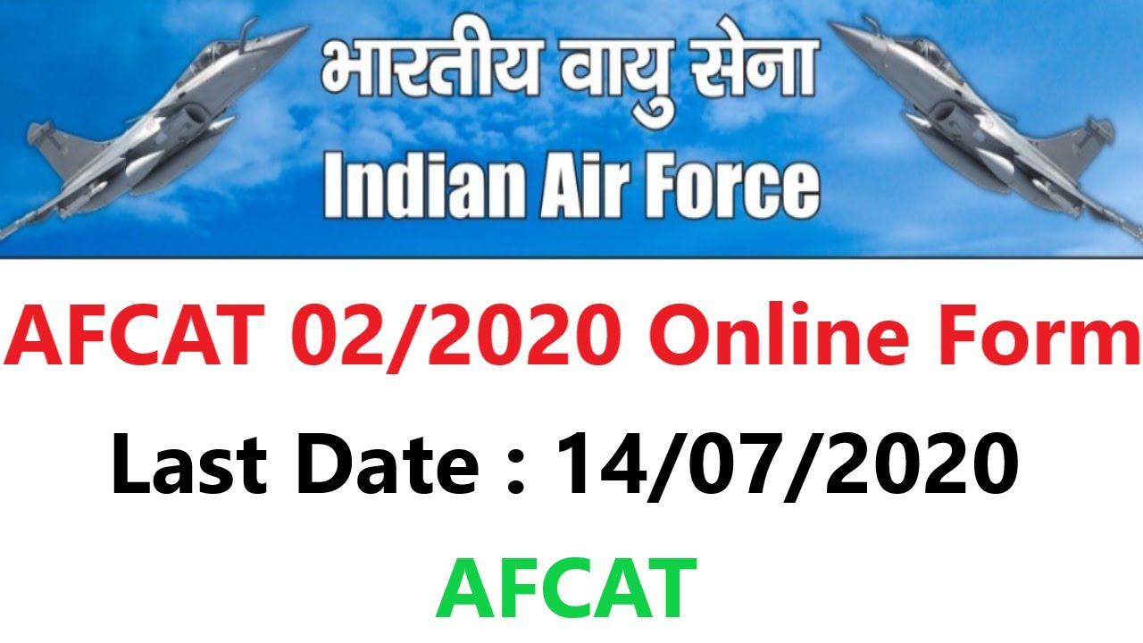 Indian Airforce AFCAT 02/2020 vacancy ,syllabus ,old paper