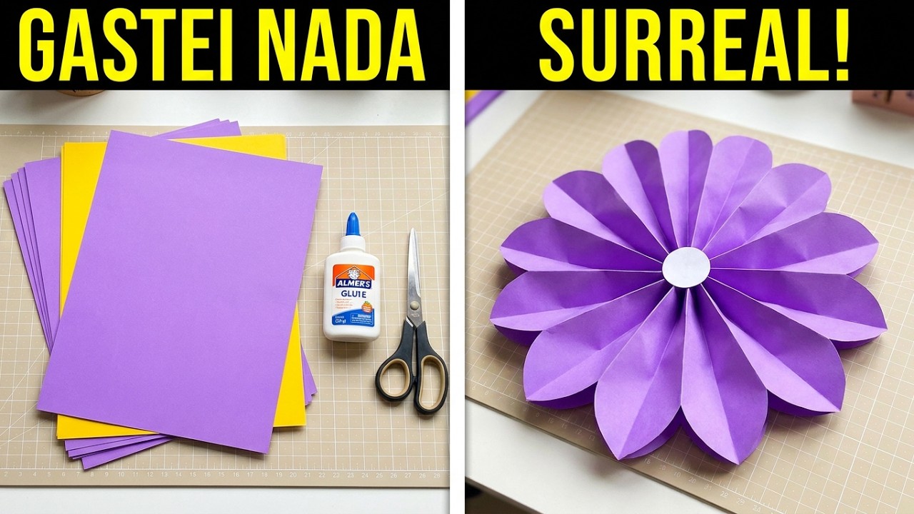 Como Fazer Uma FLOR GIGANTE em Minutos – Decoração LINDA e FÁCIL [DIY]