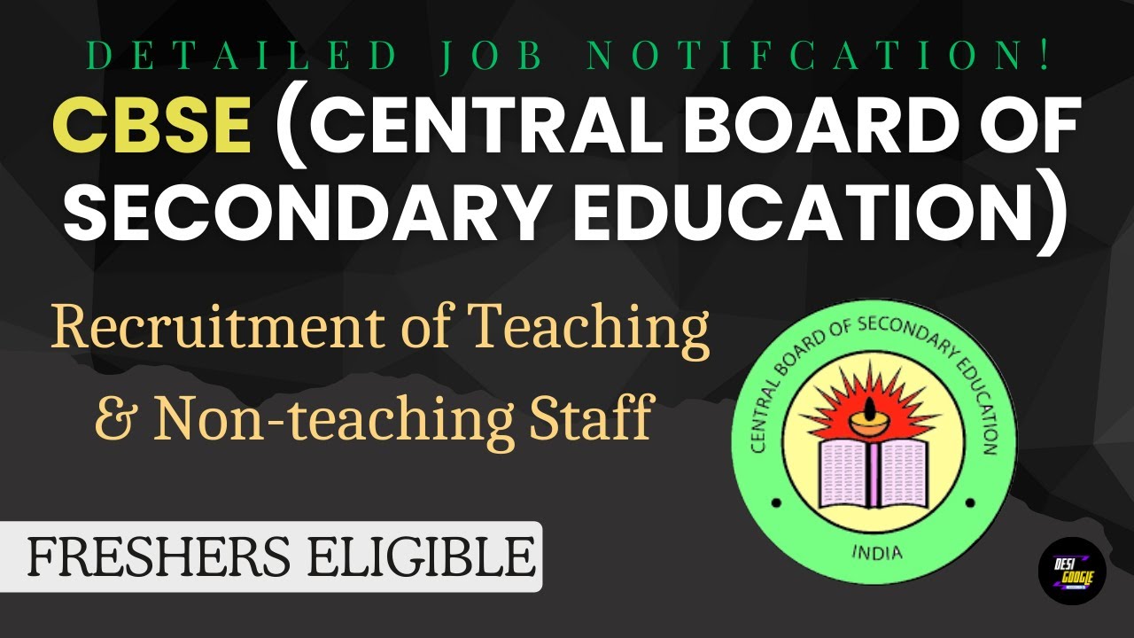 CBSE Group A, B & C Recruitment 2024: How to Apply, Eligibility, and Tips!