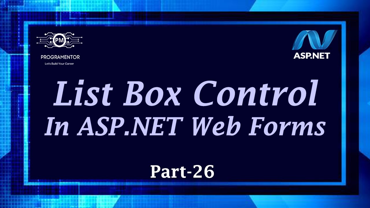 26 | List Box In ASP.NET Web Forms | ASP.NET ListBox | Web Forms Tutorial | ASP.NET (Hindi/Urdu)