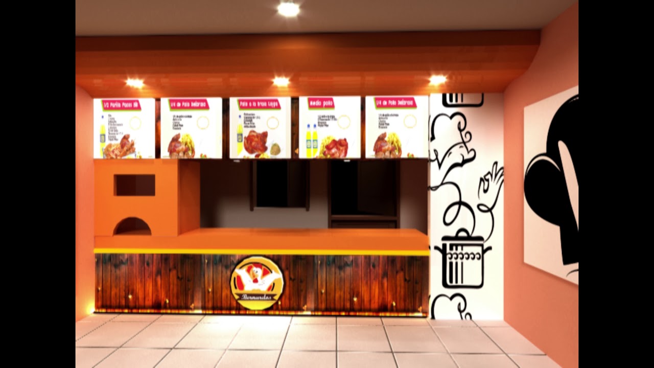 Dise&ntilde;o Remodelaci&oacute;n decoraci&oacute;n de Barras de Poller&iacute;a restaurante