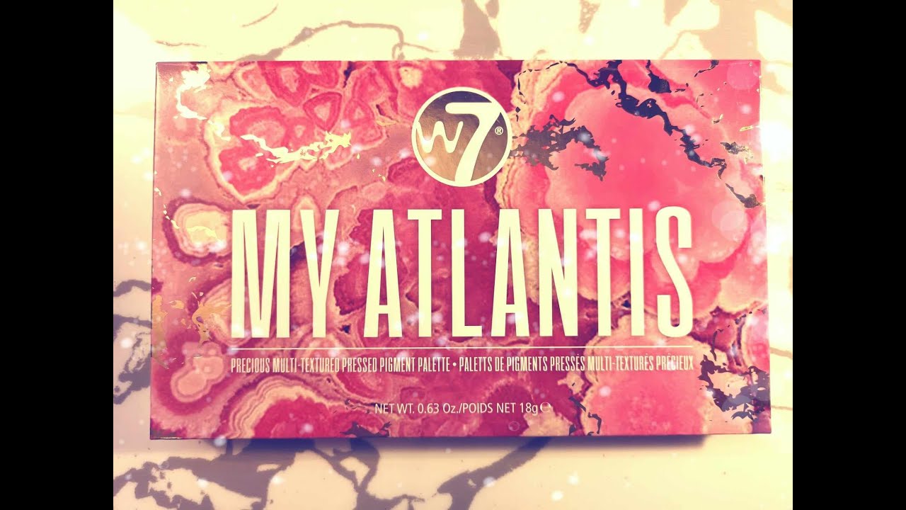 W7 My Atlantis palette tutorial and swatches