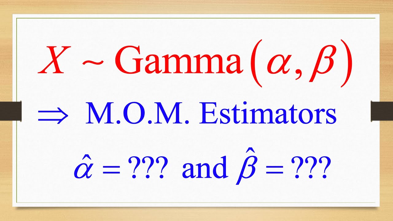Mathematical Statistics & Estimators of Parameters (Ex: Method of Moments for a Gamma Distribution)