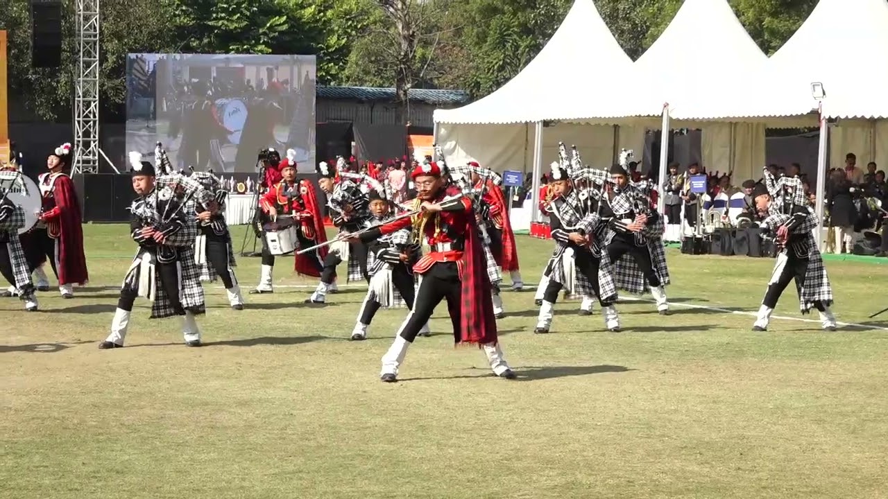 National School Band Competition | Pipe Band Boys | North Sikkim Academy, Nangan, Sikkim