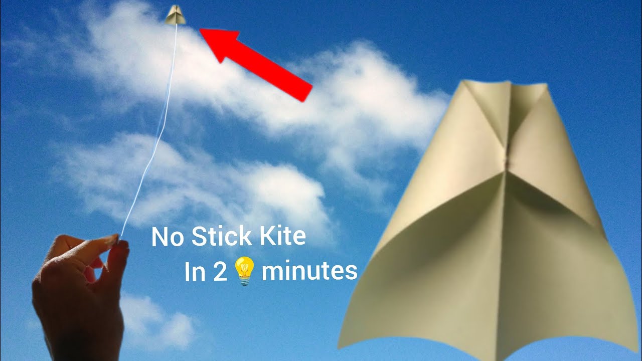 How to make no stick kite in 2 minutes || #viral #kite #craft #easy 