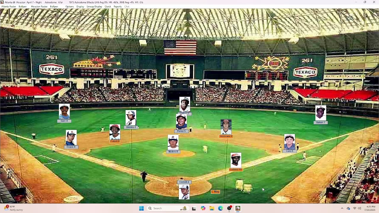Action PC Baseball 4-7-75 Atlanta at Houston