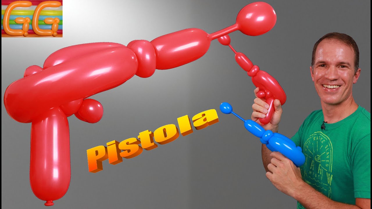 Pistola de globo - globoflexia facil - como hacer figuras con globos - gustavo gg