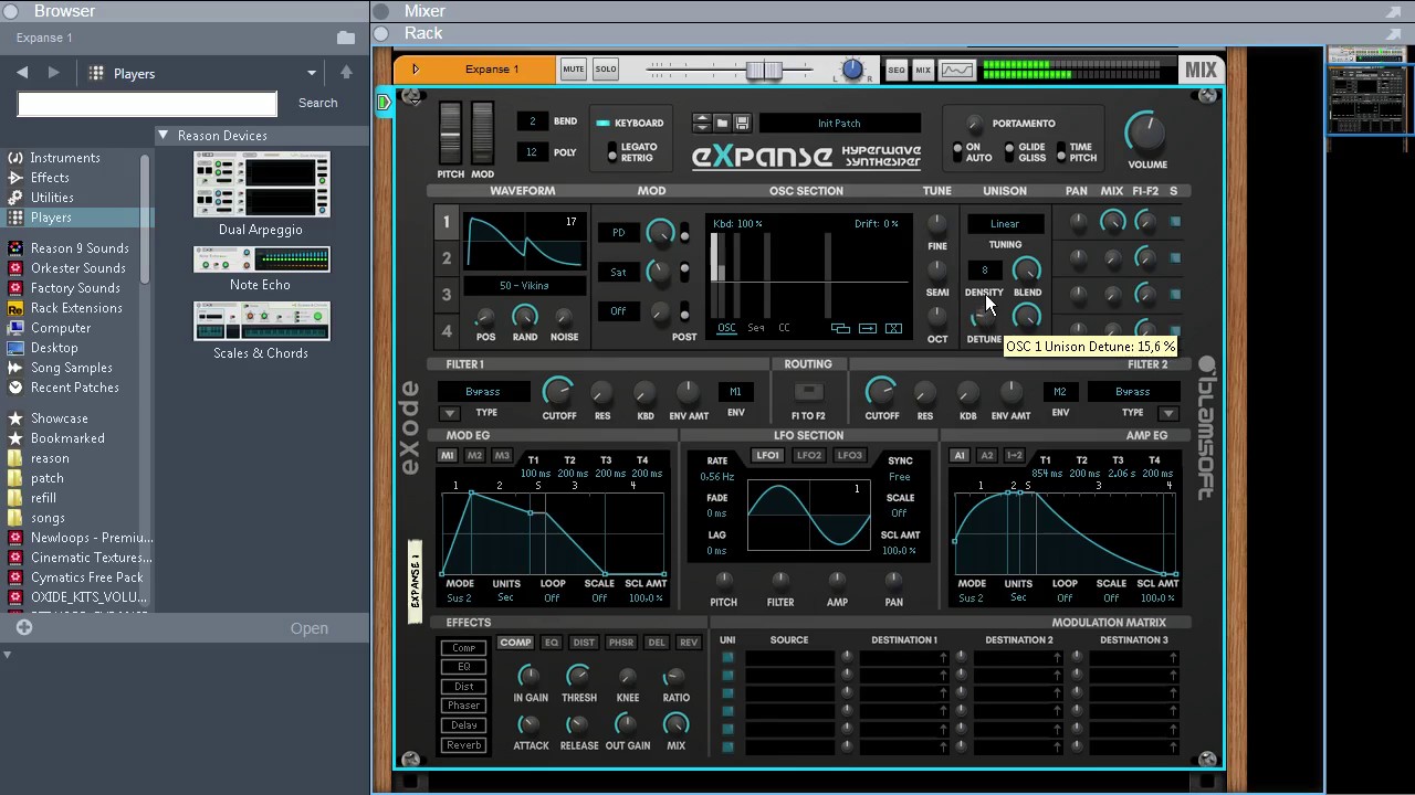 Epic Soundtrack Pad Sound with eXpanse and Players