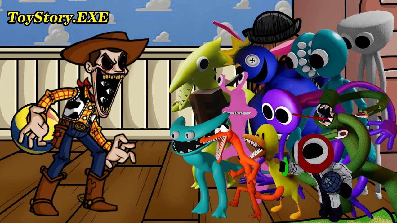 FNF Woody.EXE Vs All Rainbow Friends Chapter 2 | ToyStory.EXE Vs ROBLOX MOD - Friday Night Funkin'