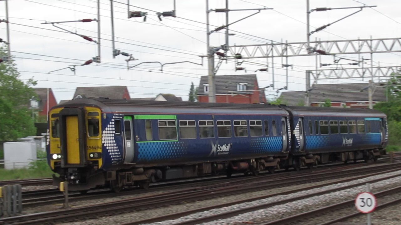 5H70 Passing Stafford | Class 156 Super Sprinter | 156494 | Scotrail