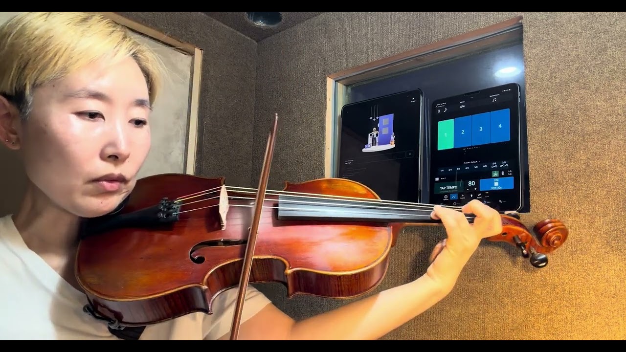 (w1m1y2) beginner’s viola 직장인 초보 비올라 Telemann Concerto in G Major Double, mv I, Viola I, slow