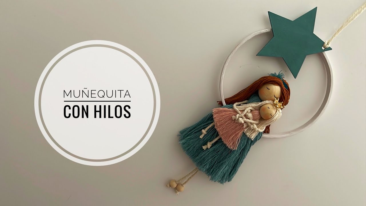 DIY muñequita con hilos, fácil (2022)❤️#muñecasconhilos#macrame#creando