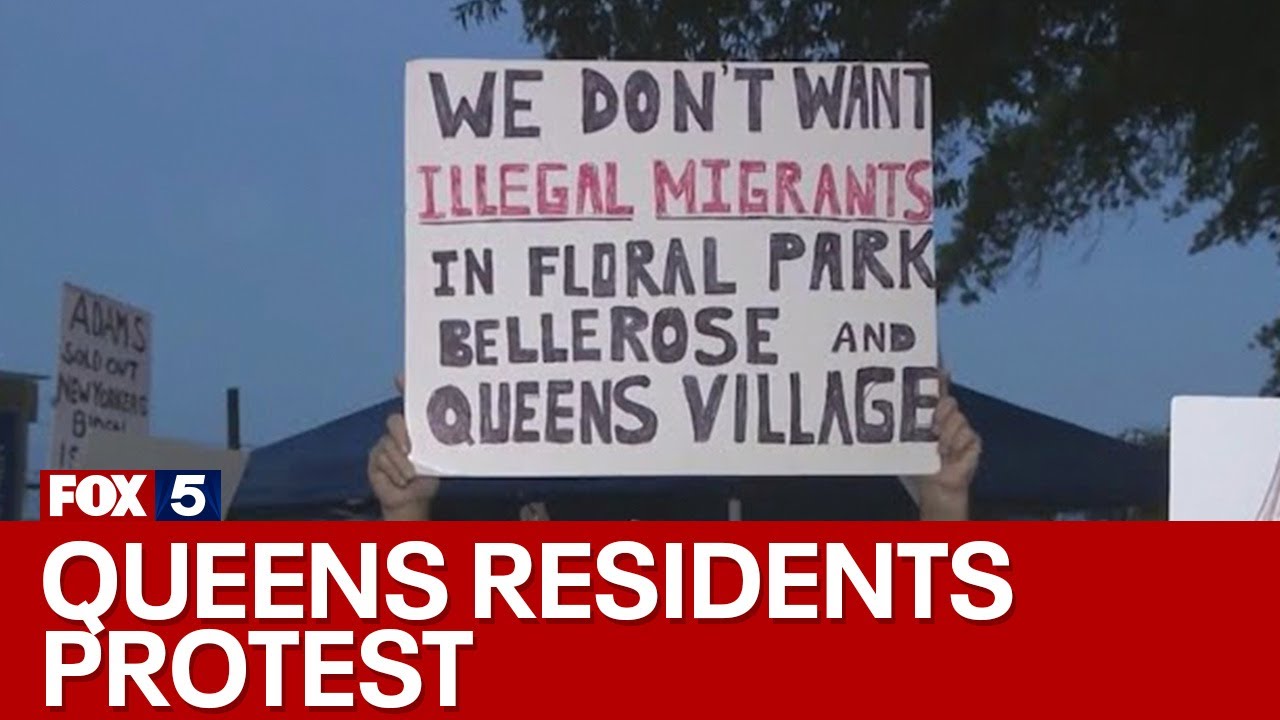 Queens residents protest migrant housing at Creedmoor Psychiatric Center