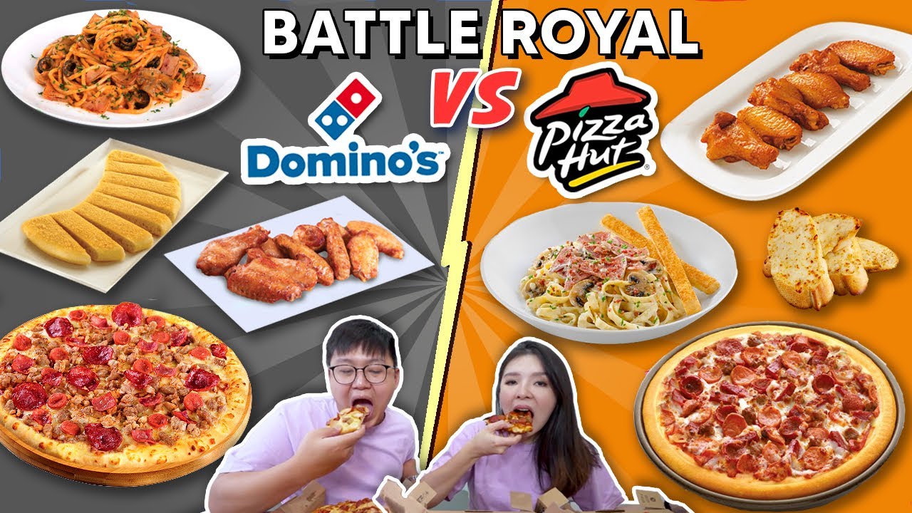 BATTLE MENU PIZZA HUT VS DOMINO'S PIZZA !! ENAKAN MANA YA ??