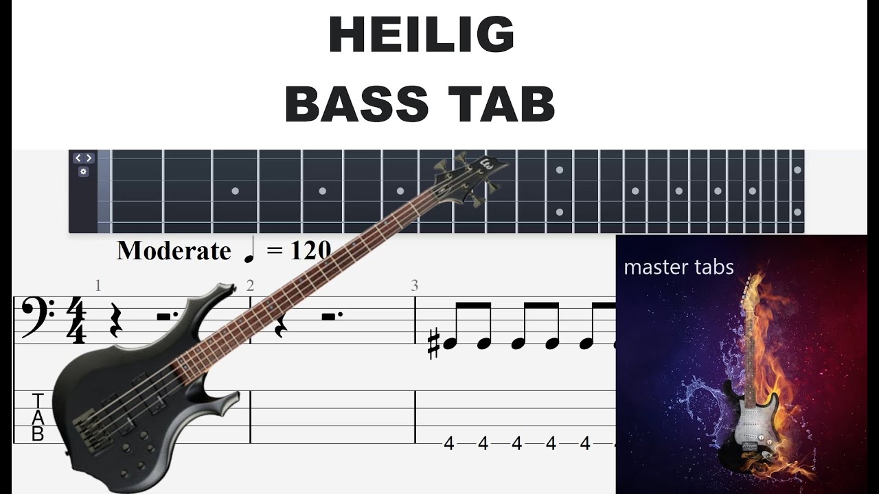 heilig |#tokiohotel#|#basstabs  | #Mastertabs#BestFreeYoutubeMusic# #germanpop #softrock #guitar