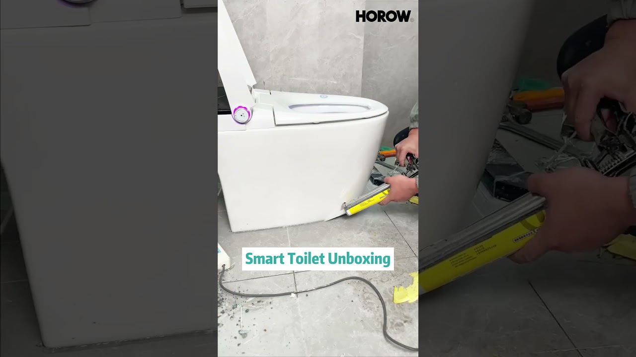HOROW Smart Toilet Unboxing & Installation   #toilet #smarttoilet #diy #installation #shorts