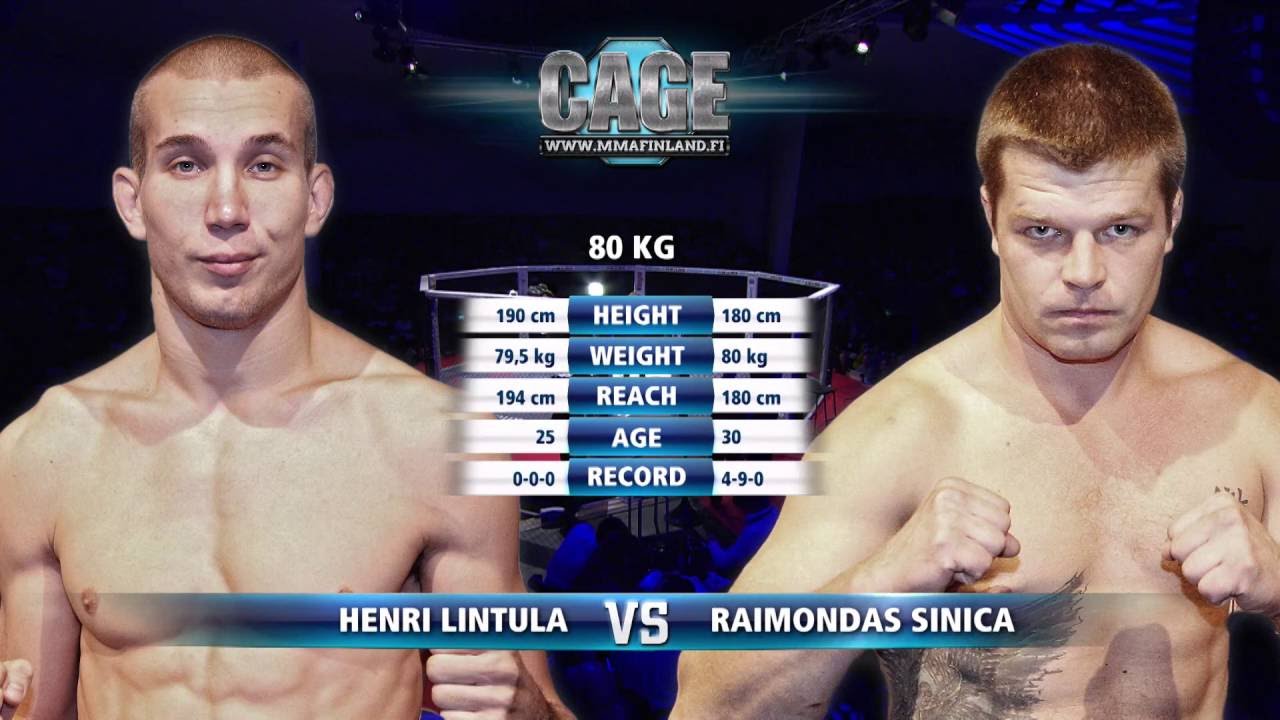 CAGE 36 MMA Fight: Henri Lintula vs Raimondas Sinica