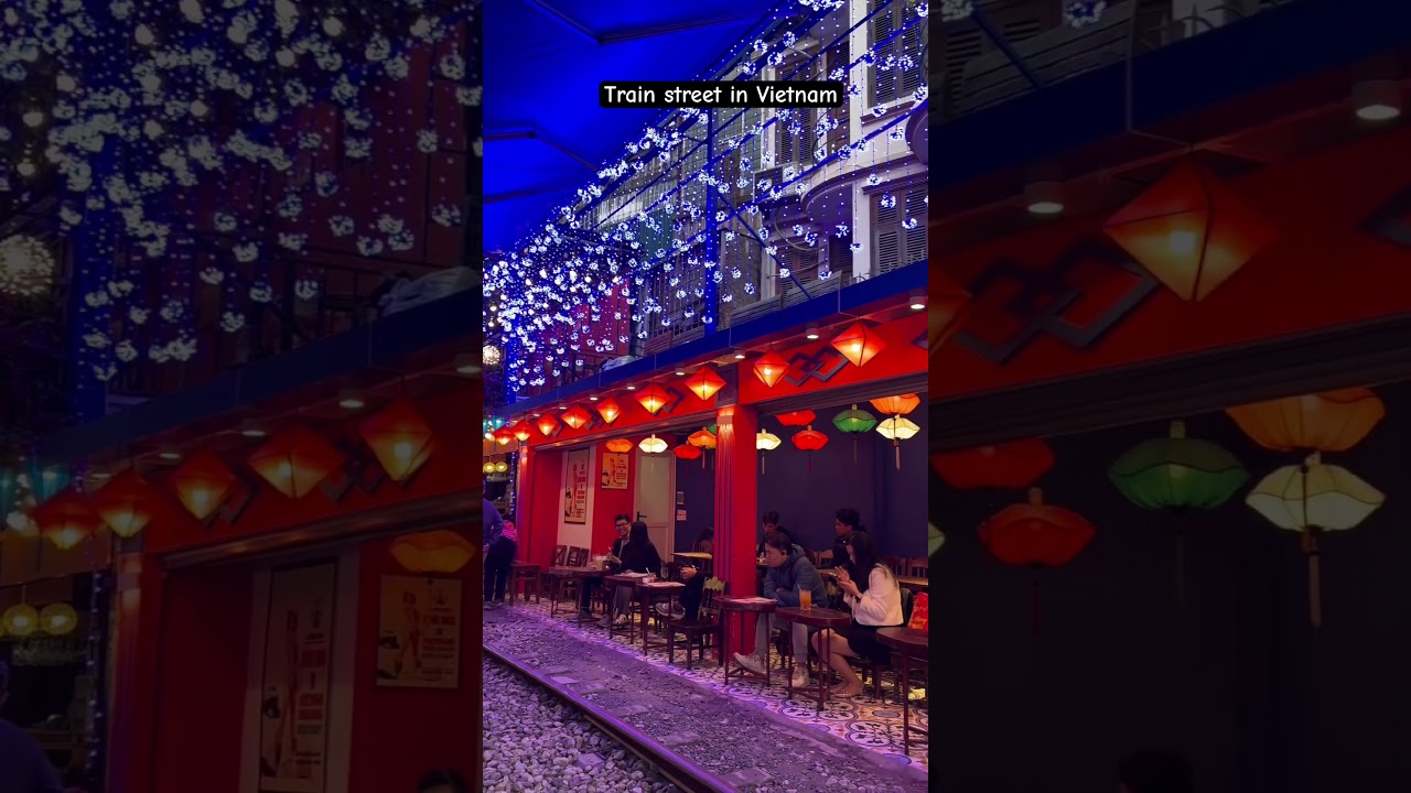 The famous train street in Vietnam #indianinvietnam #indiatovietnam