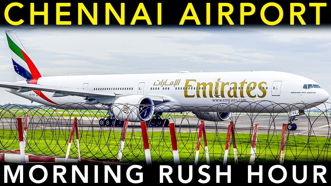 PLANE SPOTTING at CHENNAI AIRPORT🇮🇳 | SUPER BUSY Landing & Takeoff | Morning RUSH HOUR