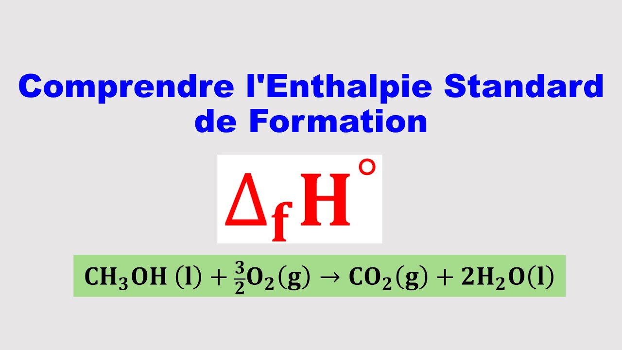 Comprendre l'Enthalpie Standard de Formation