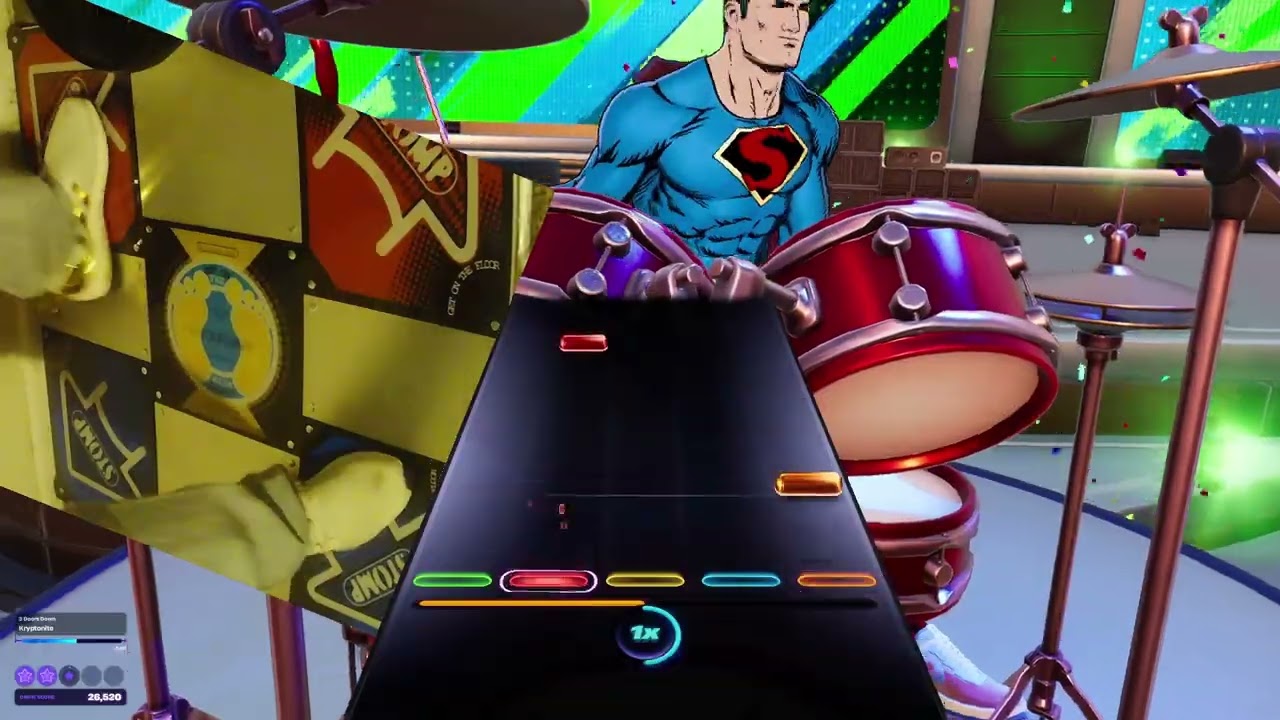 Pump It Up Fortnite Festival Expert: Kryptonite 3 Doors Down Drum