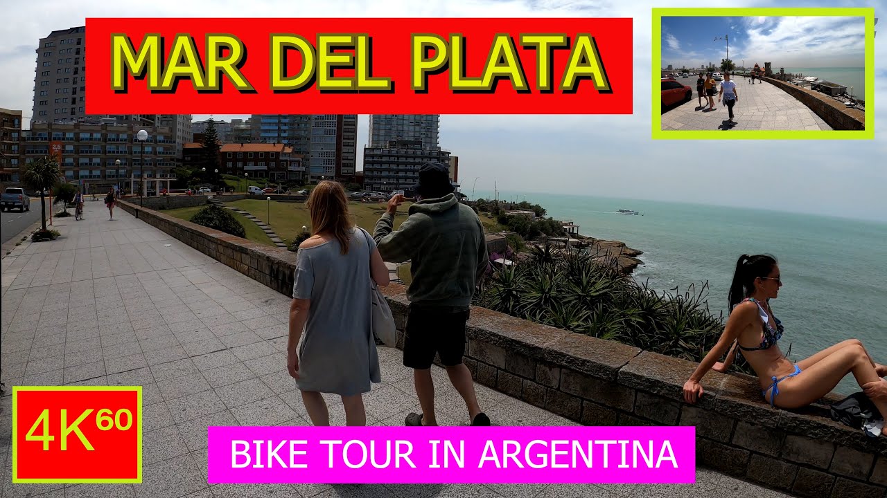 4K⁶⁰ - 👉 Мар-дель-Плата ☀️ велопрогулка 🚴 - АРГЕНТИНА - Велоспорт - ПУТЕШЕСТВИЯ - Видеоблог 🌟