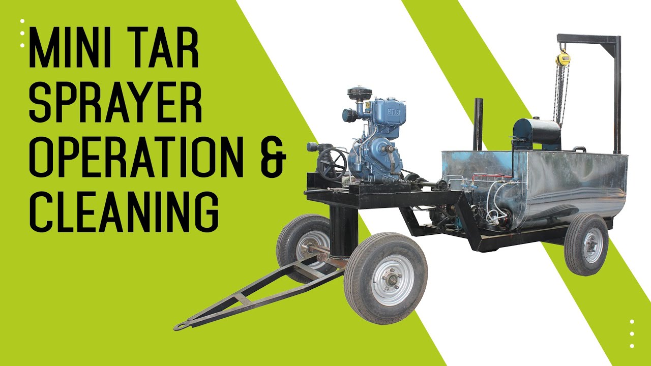 Mini Bitumen Sprayer |Operation and cleaning of tar sprayer